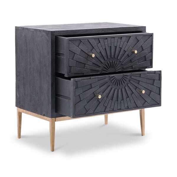 Ocazia Mandala Carved 2-Drawer Chest – Compact Storage with Artistic Design - Image 3