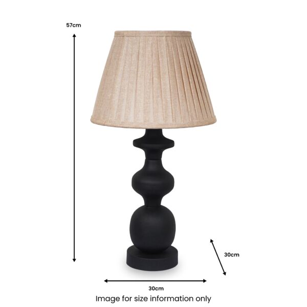 Ocazia Pleated Linen Shade Table Lamp – Elegant Ambient Lighting for Living Room or Bedroom - Image 5