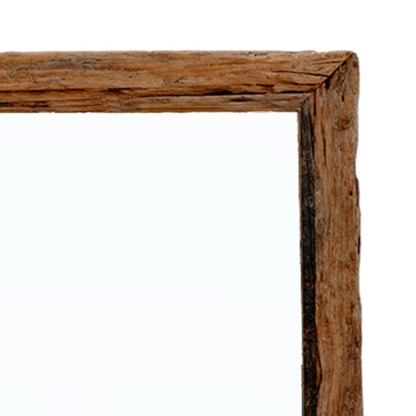 Ocazia Reclaimed Wood Wall Mirror – Rustic Framed Mirror for Living Room or Hallway - Image 3
