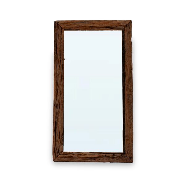 Ocazia Reclaimed Wood Wall Mirror – Rustic Framed Mirror for Living Room or Hallway - Image 2