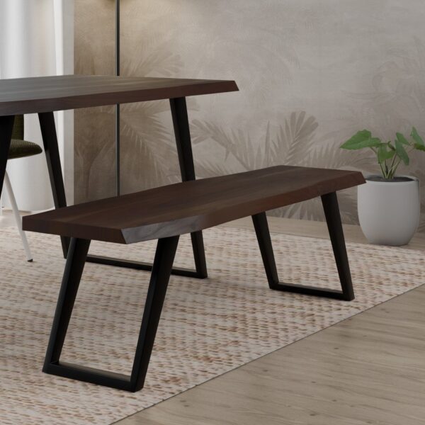 Ocazia Acacia Wood Dining Bench – Solid Wood Seating for Dining Room or Entryway