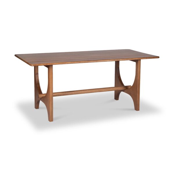Ocazia 180cm Curved Mango Wood Dining Table – Natural Solid Wood Statement Piece - Image 2