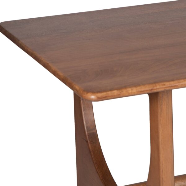 Ocazia 180cm Curved Mango Wood Dining Table – Natural Solid Wood Statement Piece - Image 4