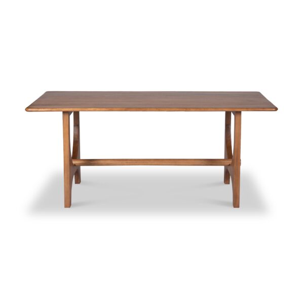 Ocazia 180cm Curved Mango Wood Dining Table – Natural Solid Wood Statement Piece - Image 3